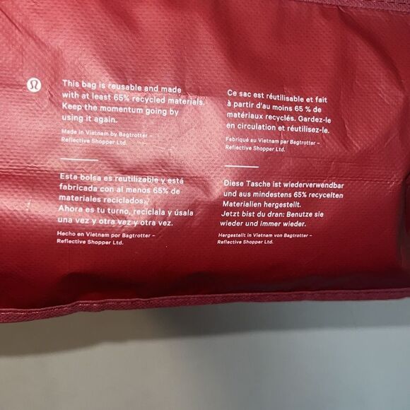 LULULEMON ATHLETICA Red Ombre Reusable Large Tote Bag - Picture 6 of 6